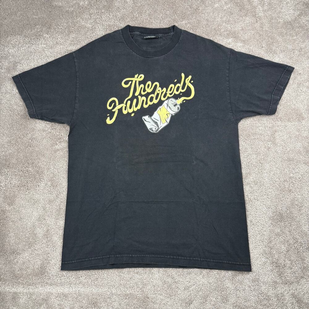 Black The Hundreds T-shirt Skateboard Size L Paint Tube Skate Punk Emo
